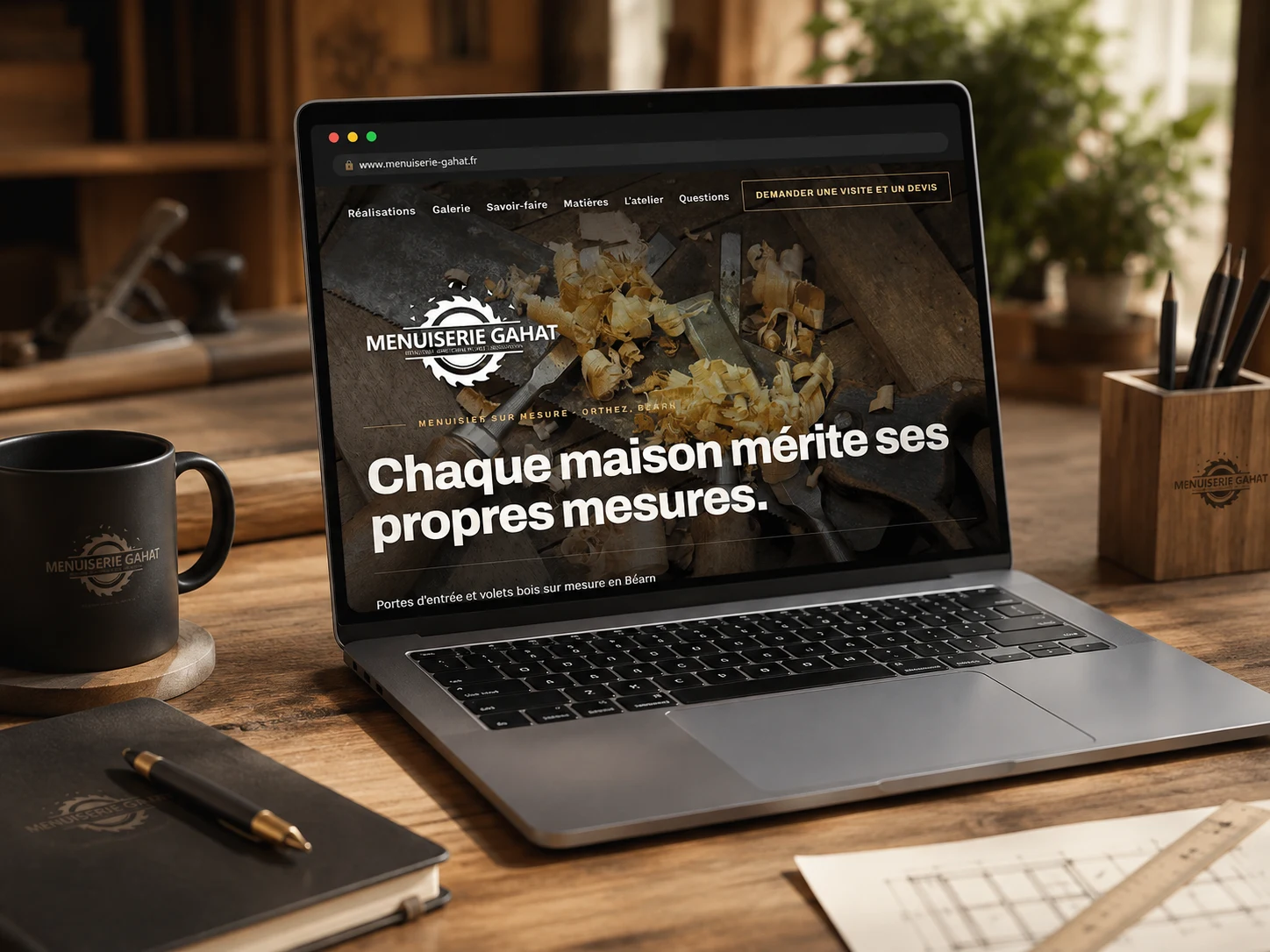 Étude de cas — site internet Menuiserie Gahat